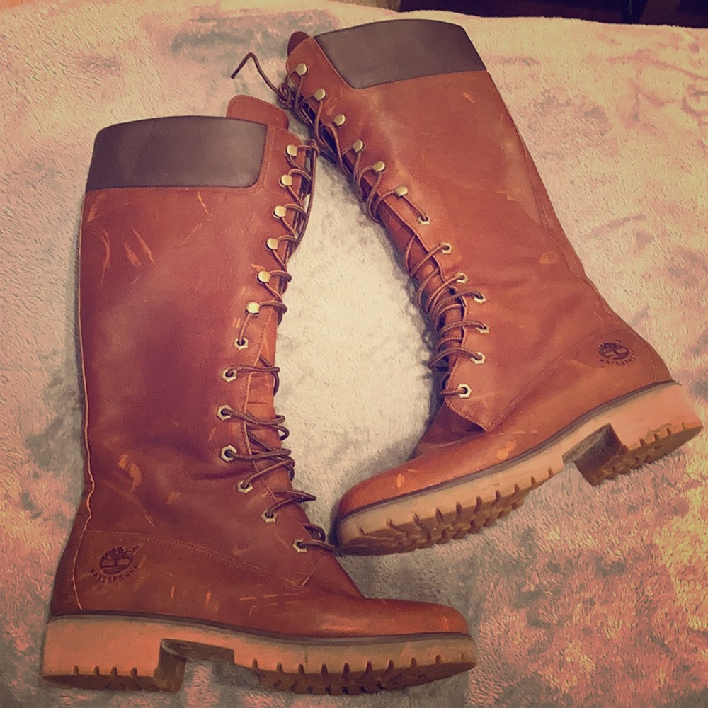 Timberland leather waterproof lace up boots
